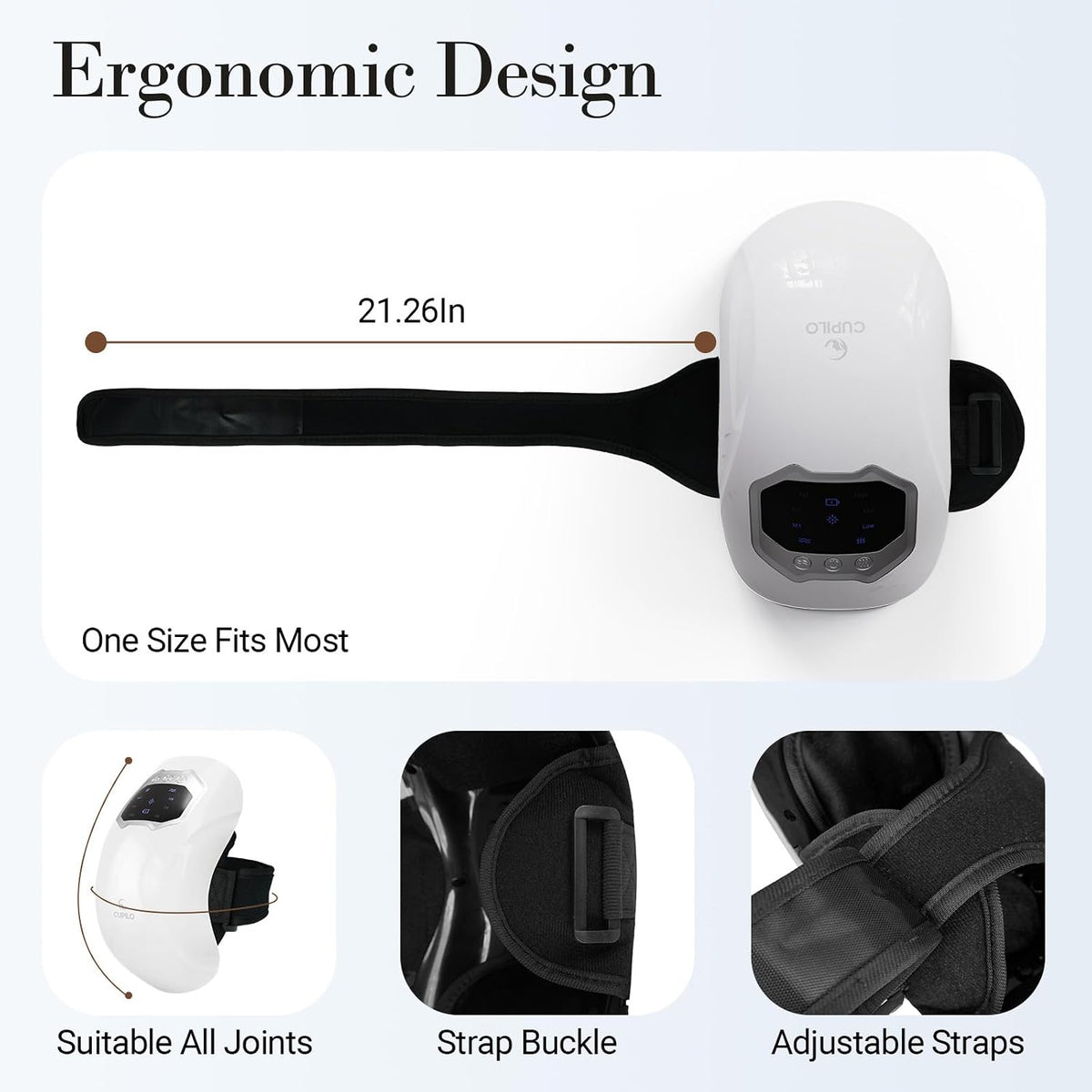 Cordless Knee Massager with Heat -FSA Eligible HSA Approved-