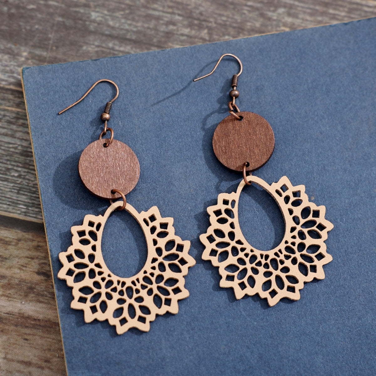 Geometric Cutout Dangle Earrings Trendsi