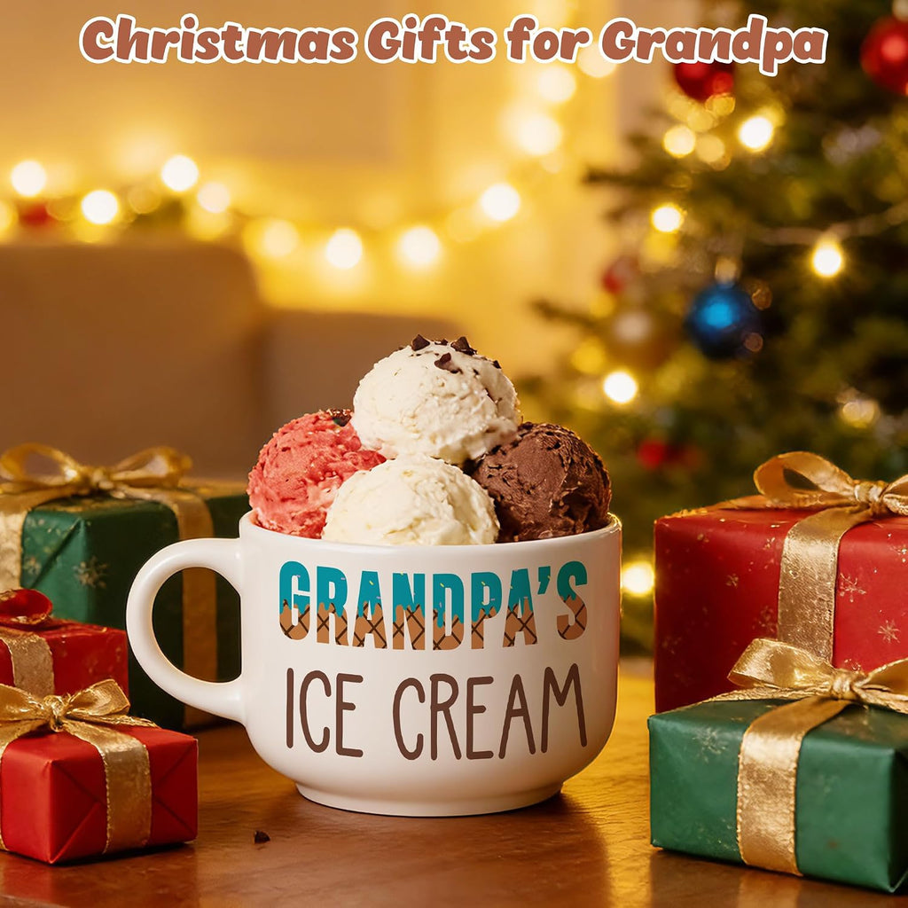 Grandpa Birthday Gift from Grandkids, Grandpa'S Ice Cream Bowl