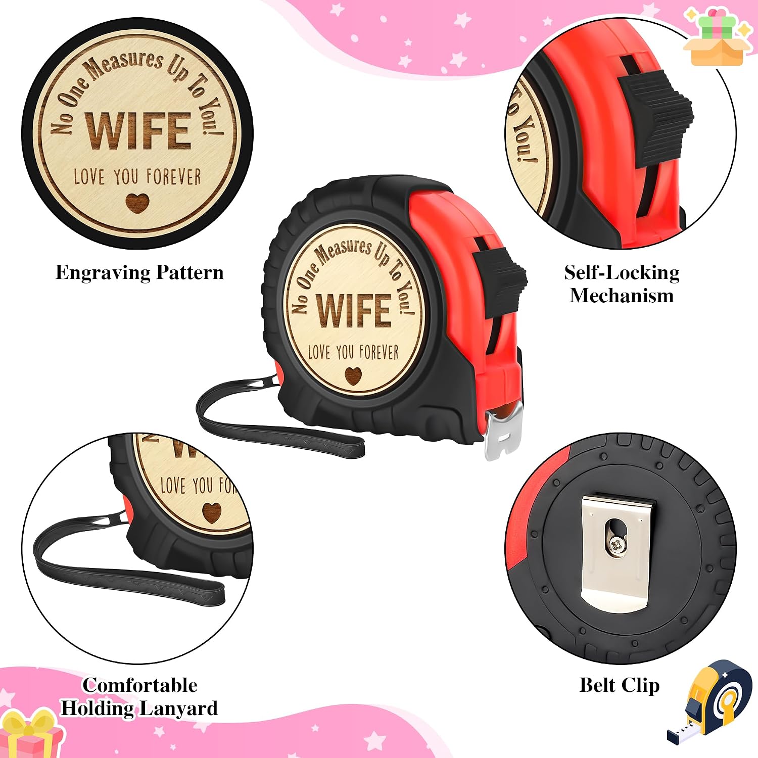Practical Wife Birthday Gift from Husband, 16 FT Tape Measure