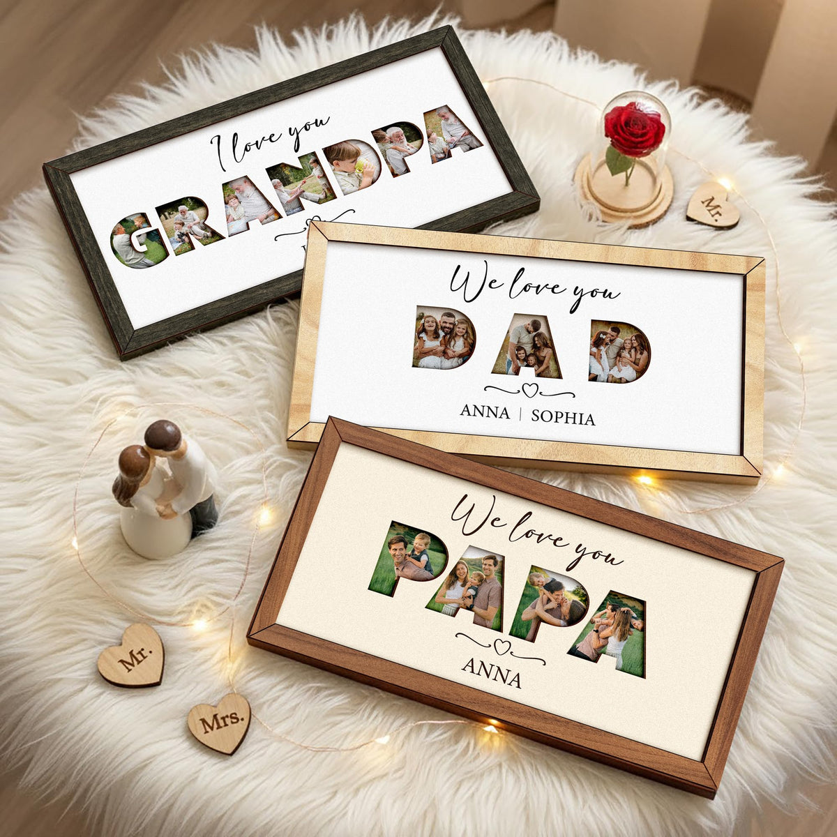 10" Best Dad Ever Hands Down Sign DIY Dad Gifts from Kids Handprint Kit with Acrylic Paint, Toddler Craft Birthday Gift Father's Day for Daddy, Papa Family Plaque with Daughter, Son Names HF90-D