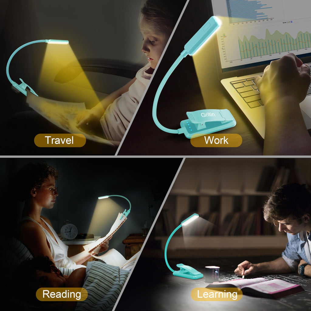 Gritin 9 LED Rechargeable Book Light for Reading in Bed