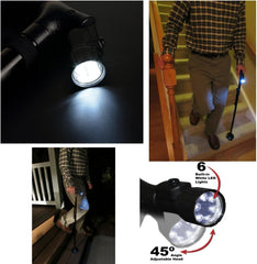 Lightweight Foldable Aluminum Alloy Walking Stick with LED Light 🦯