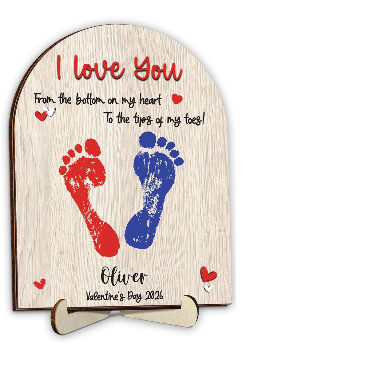 10" Best Dad Ever Hands Down Sign DIY Dad Gifts from Kids Handprint Kit with Acrylic Paint, Toddler Craft Birthday Gift Father's Day for Daddy, Papa Family Plaque with Daughter, Son Names HF90-D