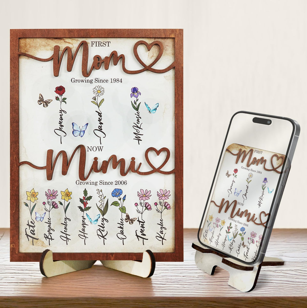 10" Best Dad Ever Hands Down Sign DIY Dad Gifts from Kids Handprint Kit with Acrylic Paint, Toddler Craft Birthday Gift Father's Day for Daddy, Papa Family Plaque with Daughter, Son Names HF90-D