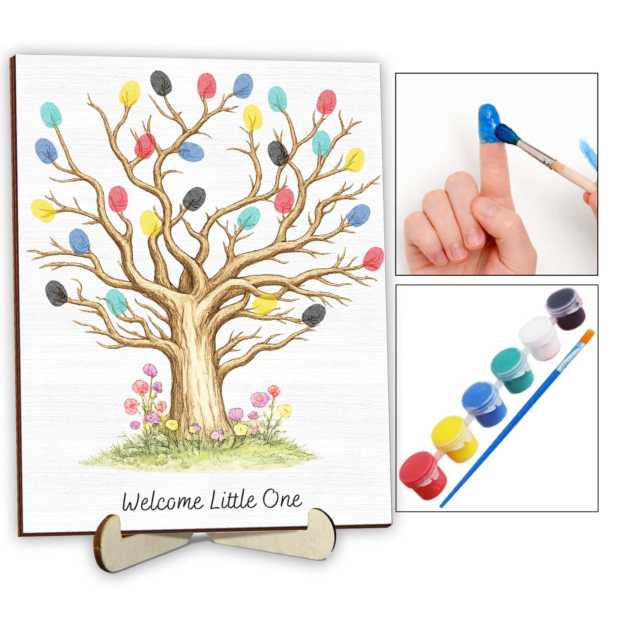 10" Best Dad Ever Hands Down Sign DIY Dad Gifts from Kids Handprint Kit with Acrylic Paint, Toddler Craft Birthday Gift Father's Day for Daddy, Papa Family Plaque with Daughter, Son Names HF90-D