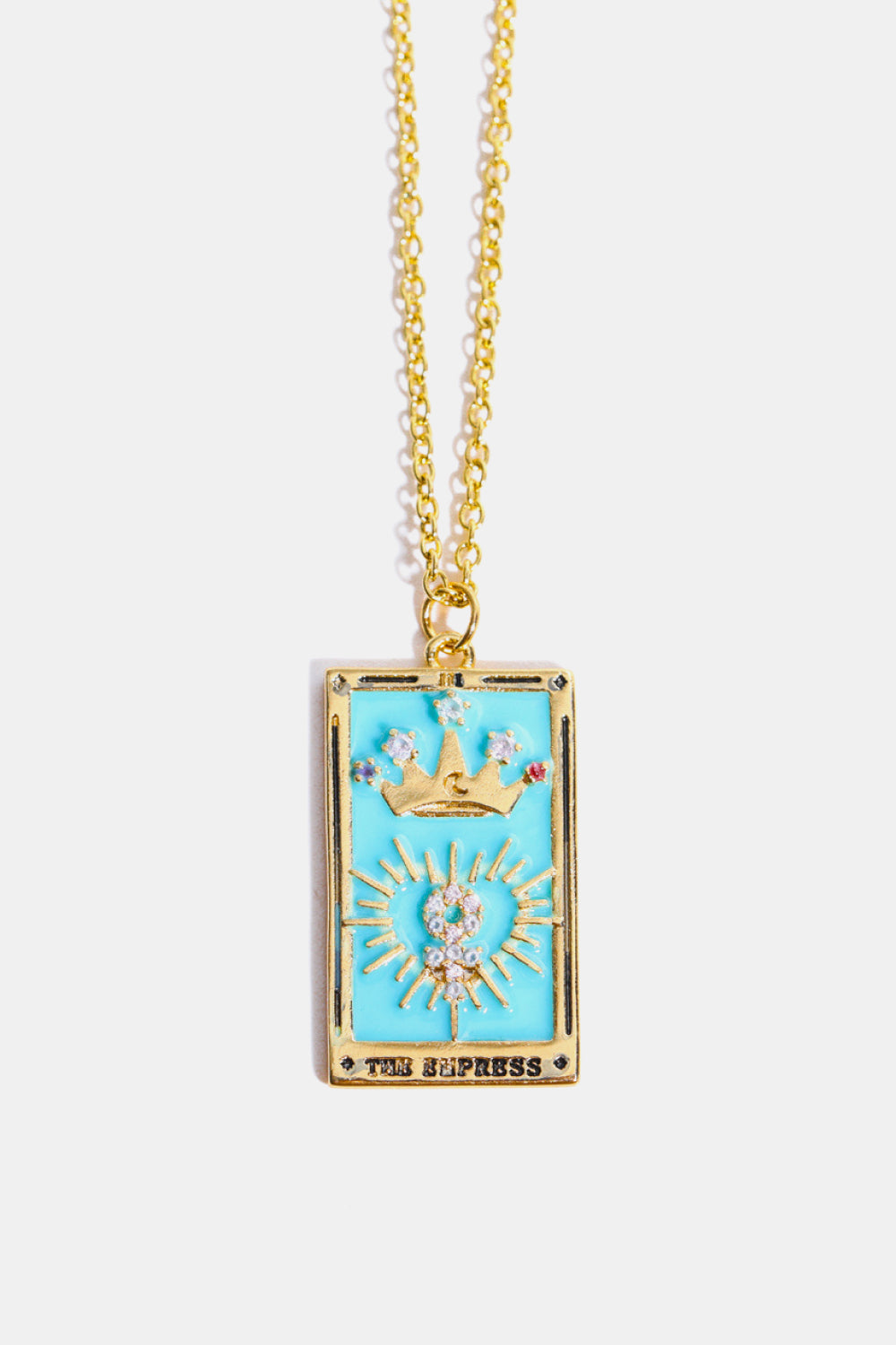 Tarot Card Pendant Stainless Steel Necklace Trendsi