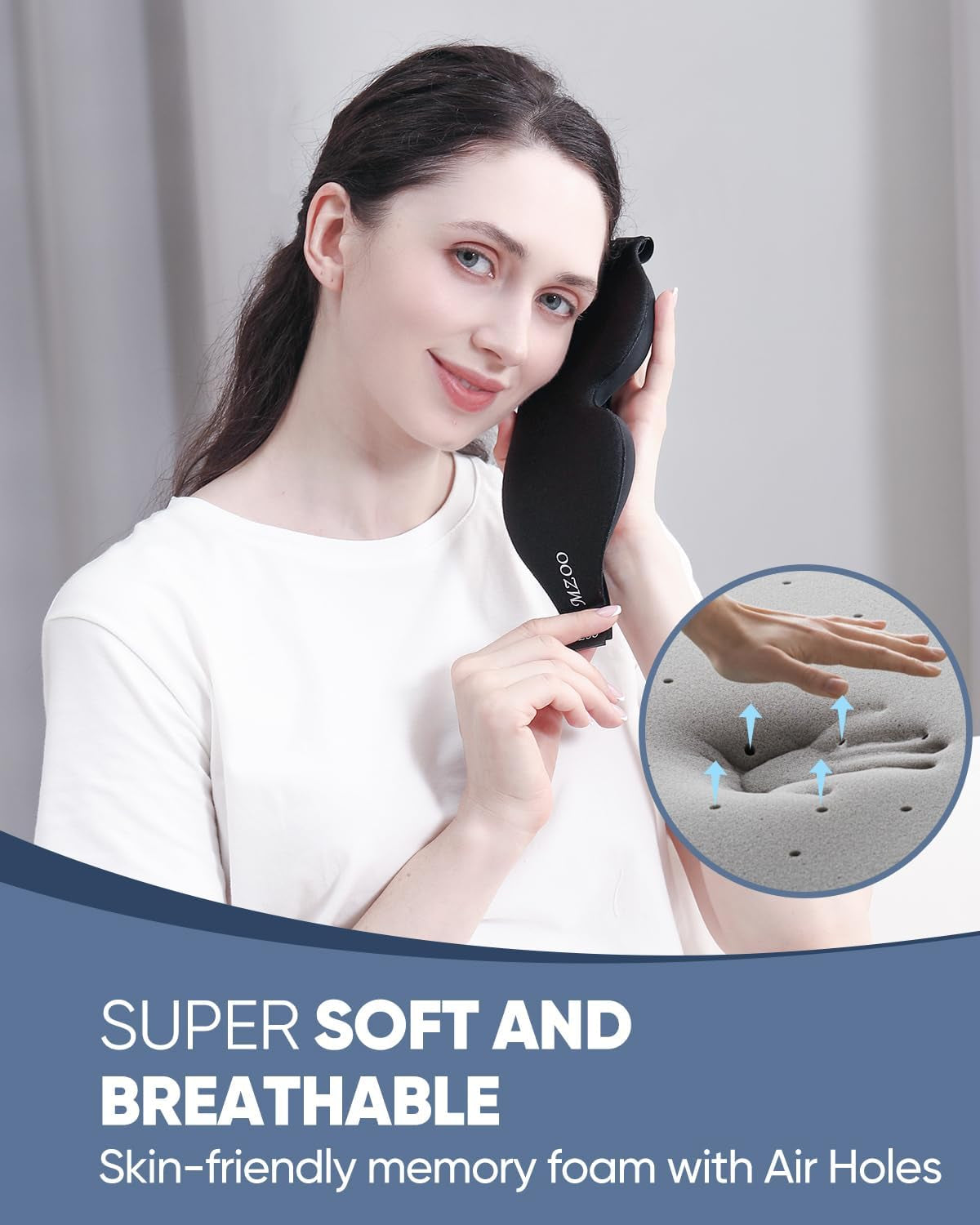 Luxury Sleep Mask for Women Men Patented Light Blocking Design