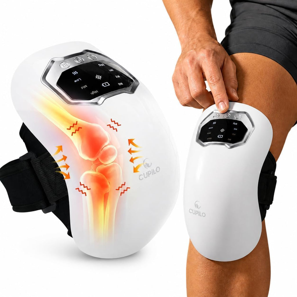 Cordless Knee Massager with Heat -FSA Eligible HSA Approved-