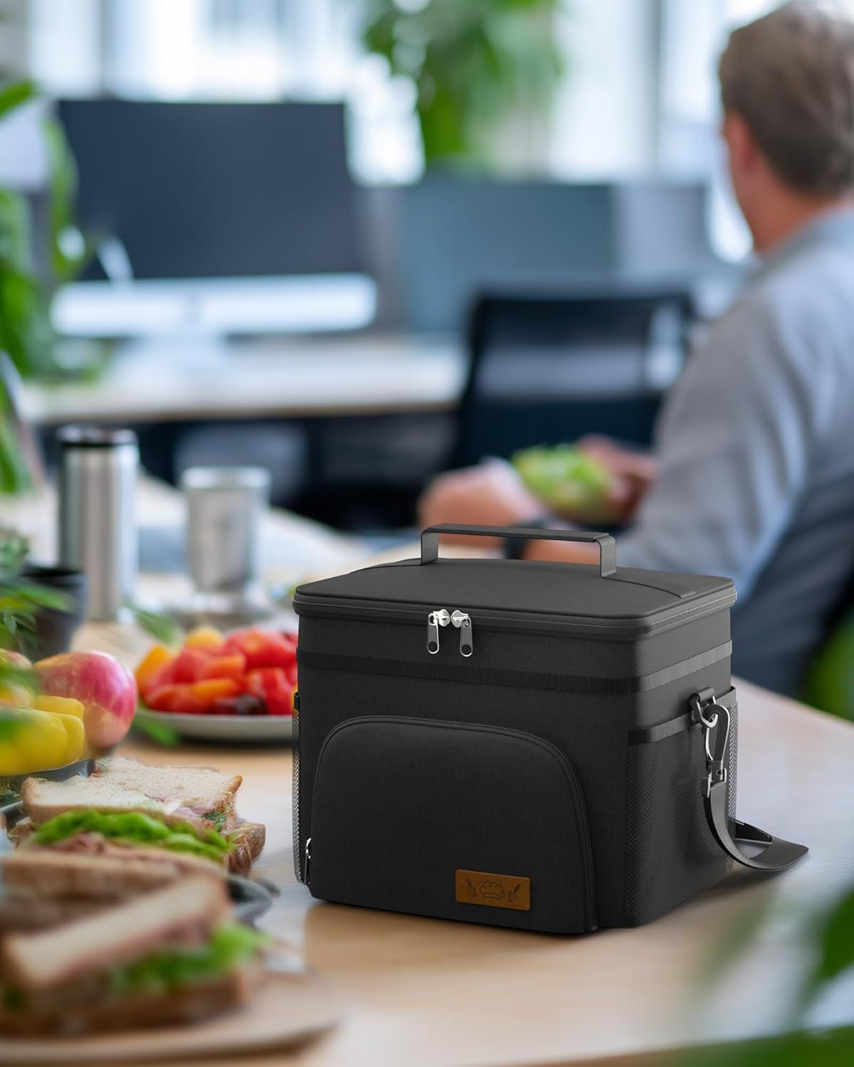 Insulated Lunch Box Men Women Leak-Proof Cooler Lunch Bag 9L