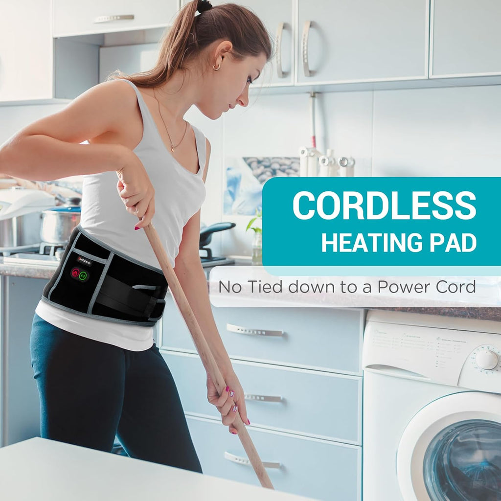 Cordless Heating Pad with Massager for Back FSA Eligible HSA Gift