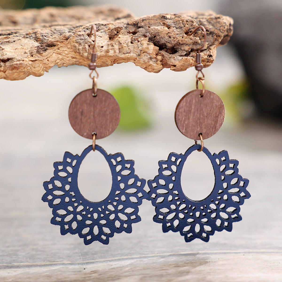 Geometric Cutout Dangle Earrings Trendsi