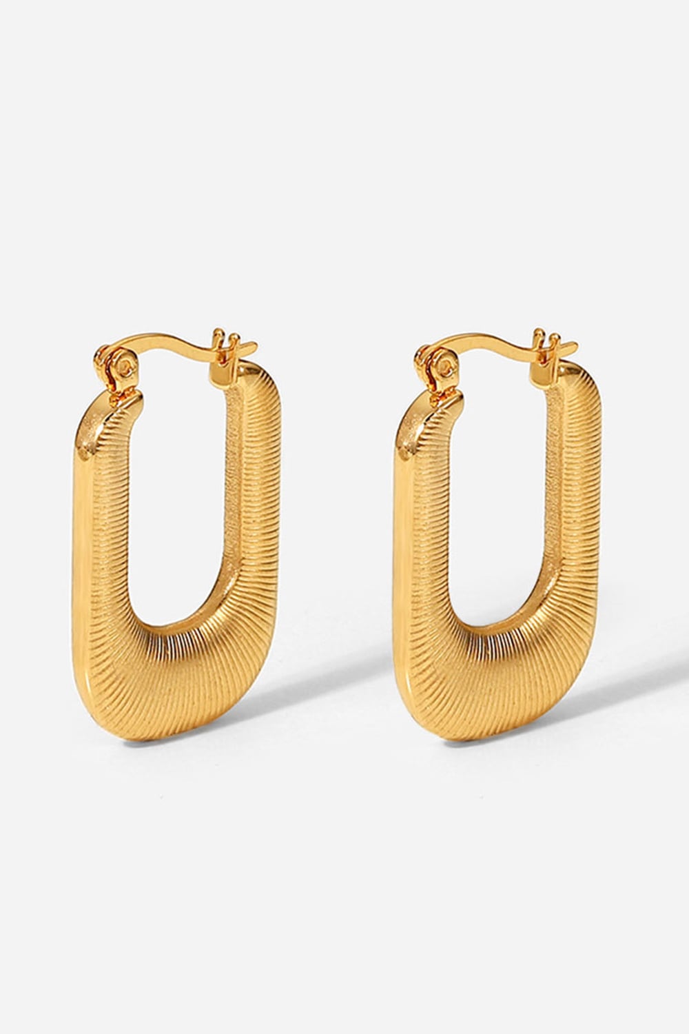 Good Luck Charm Screw-Thread U-Shaped Earrings Trendsi