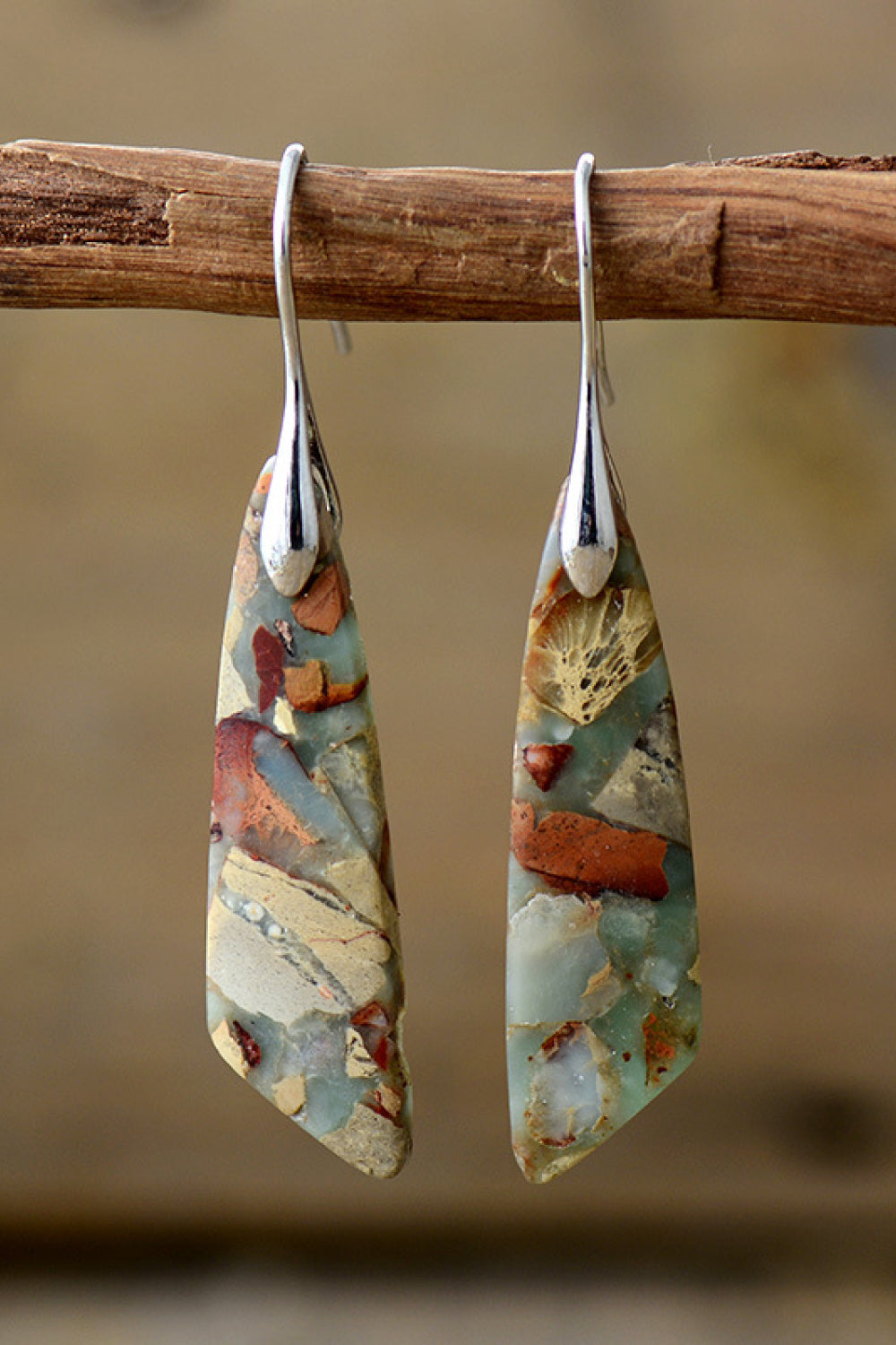 Handmade Natural Stone Dangle Earrings Trendsi