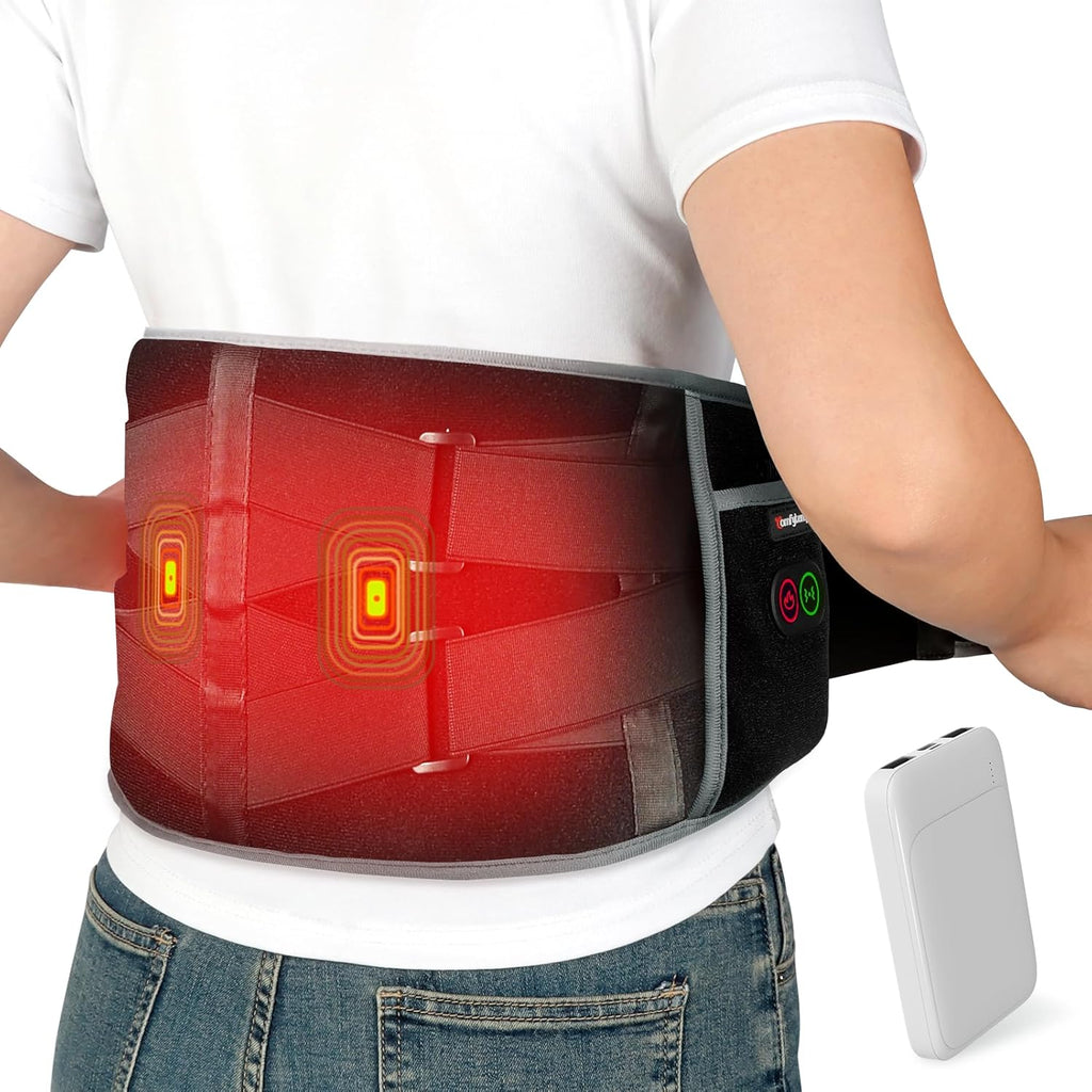 Cordless Heating Pad with Massager for Back FSA Eligible HSA Gift