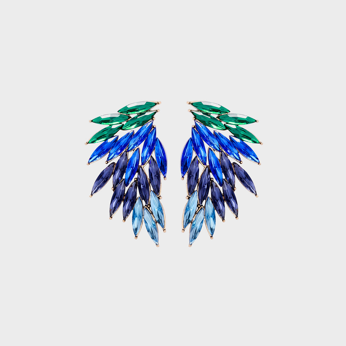 Alloy Acrylic Wing Earrings Trendsi