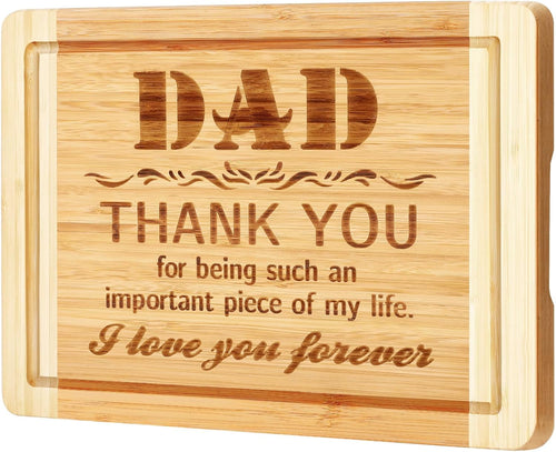 Dad Birthday Gift for Dad Gifts from Daughter Son,Bamboo Cutting Board