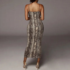 Embrace Bold Elegance with the FierceFit™ V-Neck Backless Halter Dress