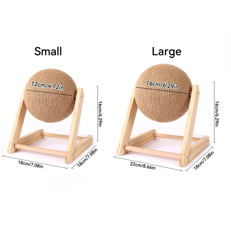 Sisal Rope Scratching Ball Toy for Cats, V or L Type
