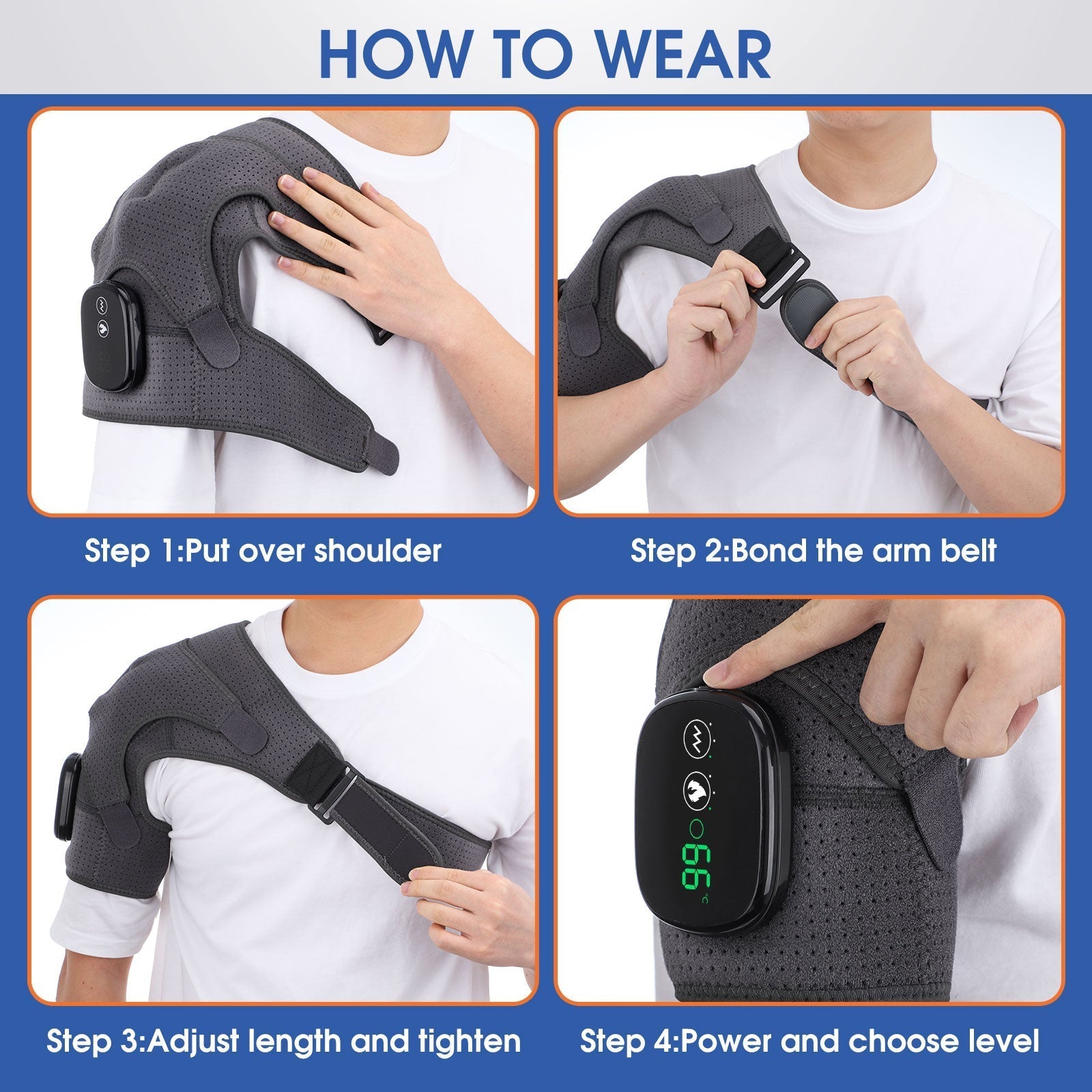 Heating Shoulder Brace Compression with Vibration dylinoshop