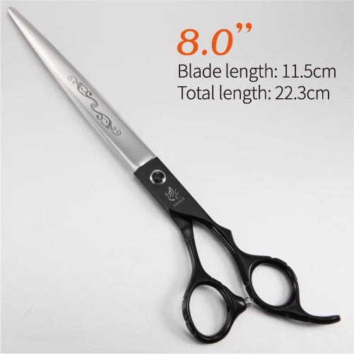 Fenice 7 /7.5/8/ 8.5/ 9 inch Dog Scissors for Dog Grooming Straight Cutting Pet Grooming Shears ножницы Tesoura Non-Slip Handle