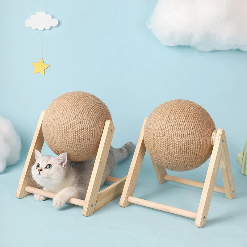 Sisal Rope Scratching Ball Toy for Cats, V or L Type