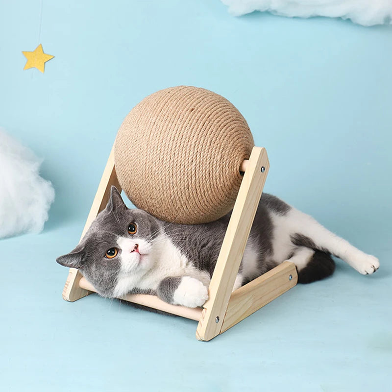 Sisal Rope Scratching Ball Toy for Cats, V or L Type