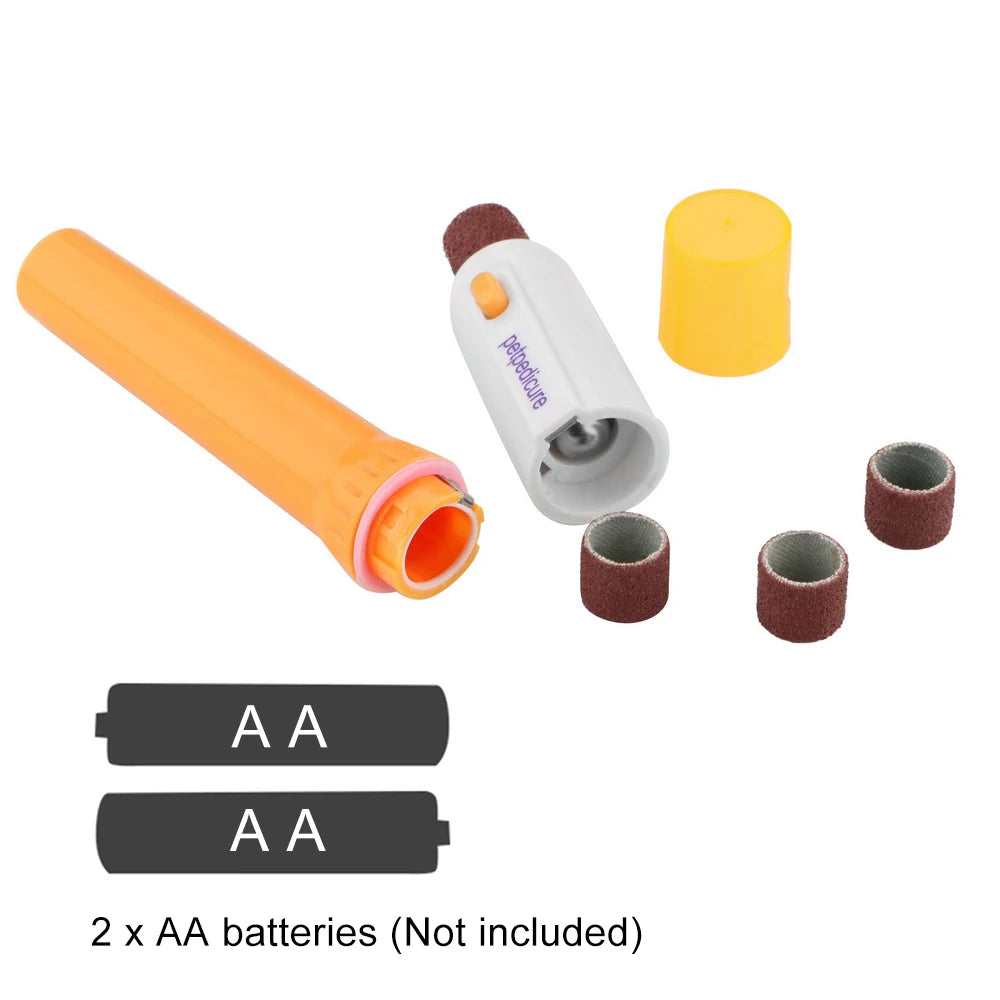Electric Pet Nail Grinder & Clipper Tool for Dogs & Cats, Orange