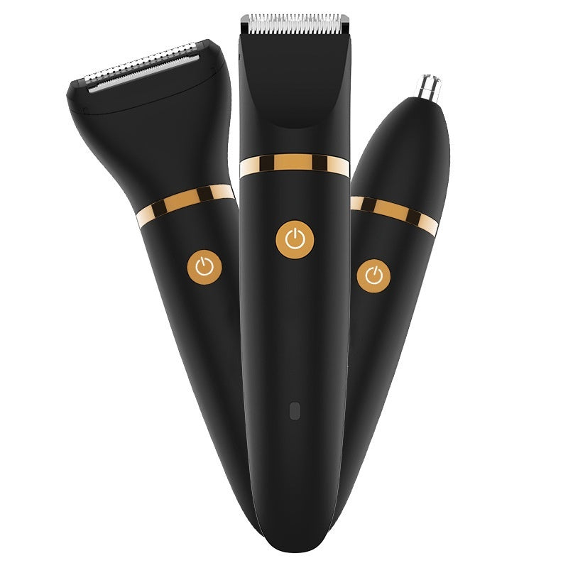 TrimEase™ 3-in-1 Electric Grooming Kit – Waterproof USB-C Rechargeable with Charging Dock