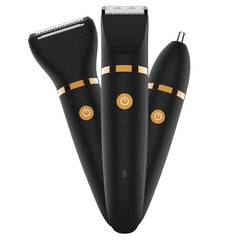 TrimEase™ 3-in-1 Electric Grooming Kit – Waterproof USB-C Rechargeable with Charging Dock