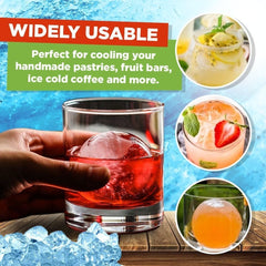 Icy Sphere Maker | 4-Hole Design, Silicone & PP Plastic