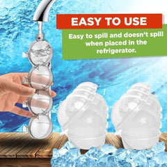Icy Sphere Maker | 4-Hole Design, Silicone & PP Plastic