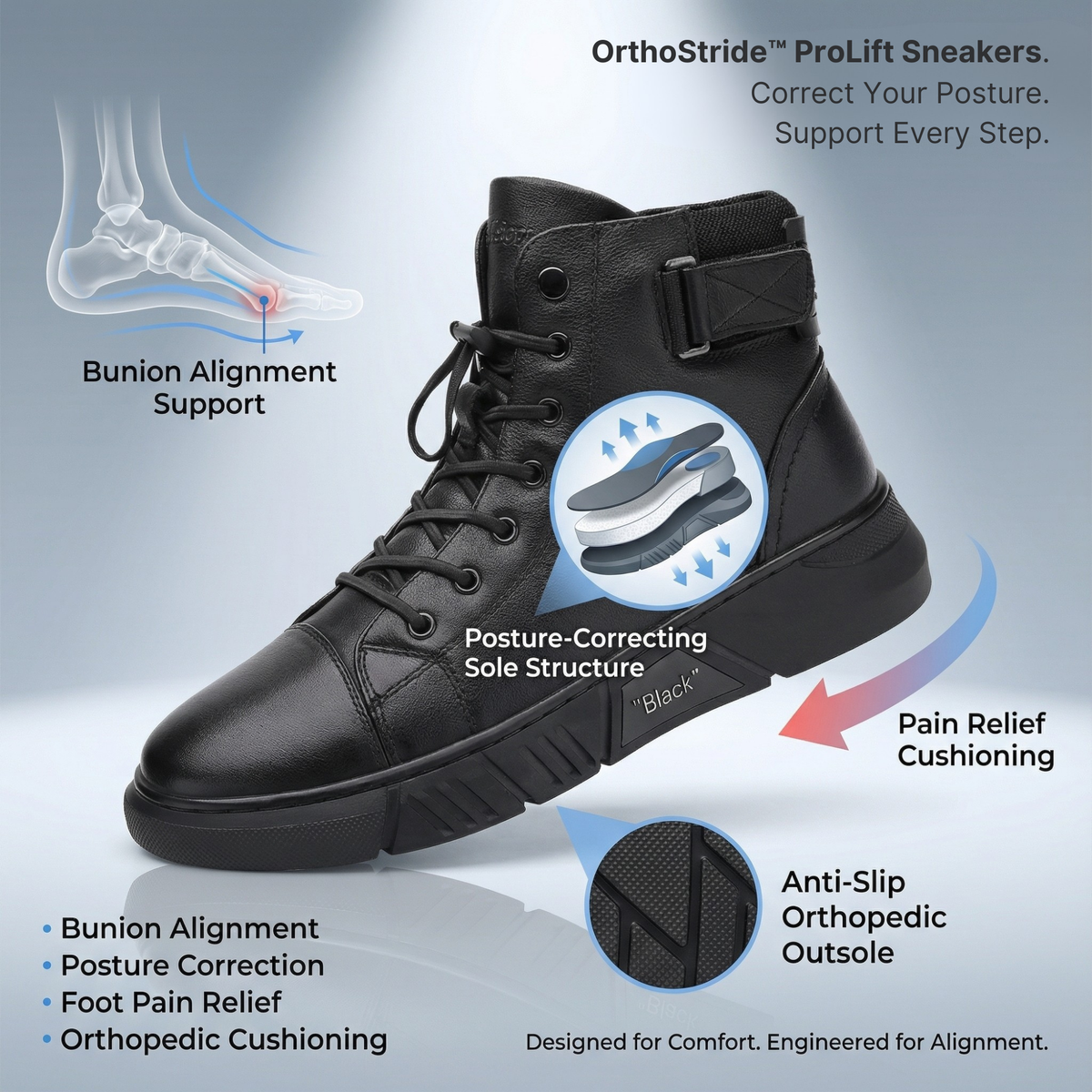 Oriana Sneakers | Posture Support, Cushioned Comfort