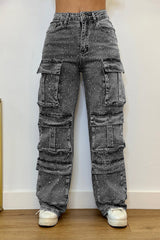 Rina Wide Leg Jeans | High-Waisted, Baggy Fit, Cotton Blend