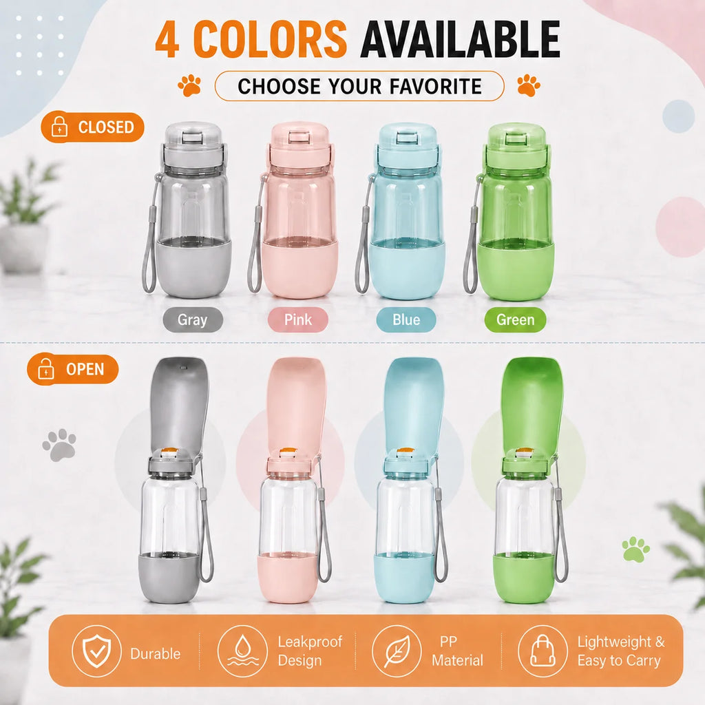 16.9 oz Portable Dog Water Bottle for Small & Large Dogs