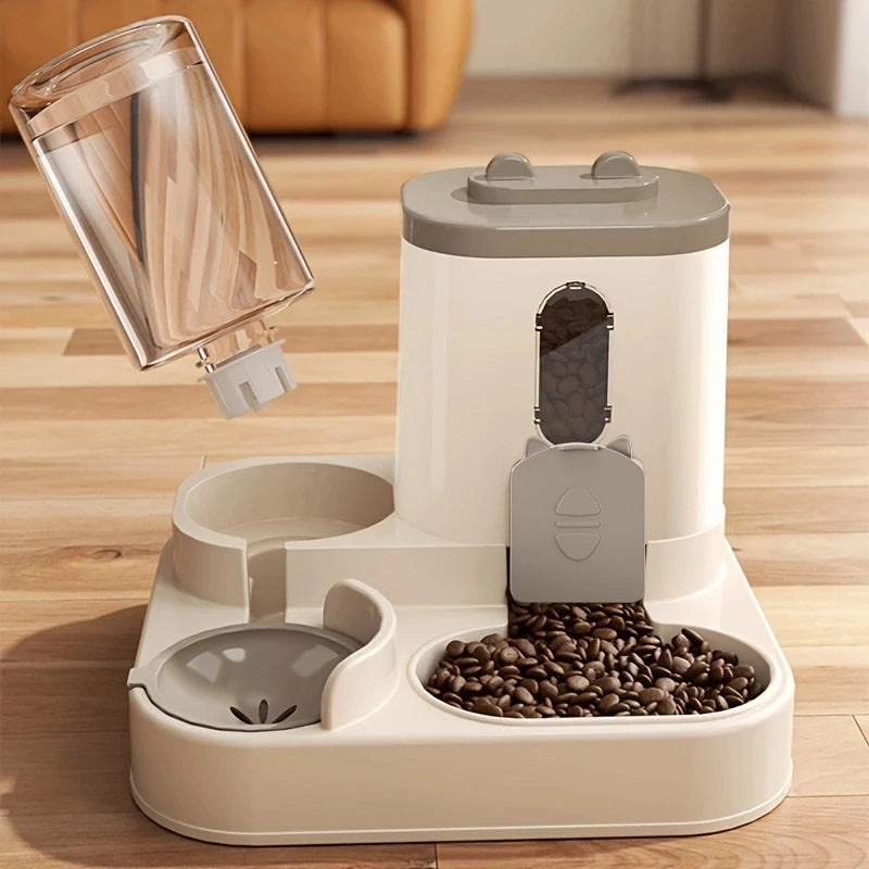 Pet Large-Capacity Feeder Integrated Automatic Water Dispenser Cat Food Bowl Dog Feeding Bowl Cat Bowl Dog Bowl Pet Supplies