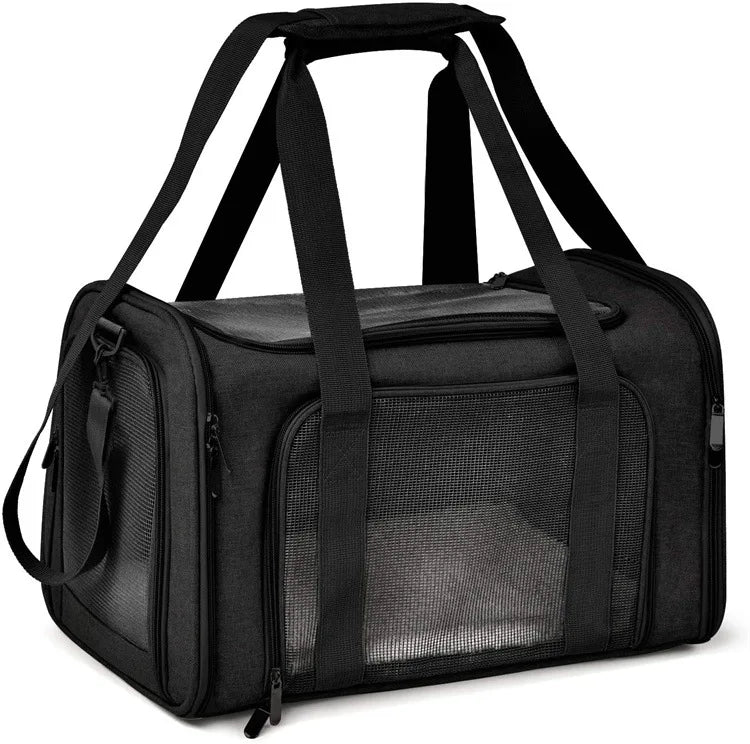 Collapsible Nylon Pet Carrier for Cats & Puppies up to 15 lb