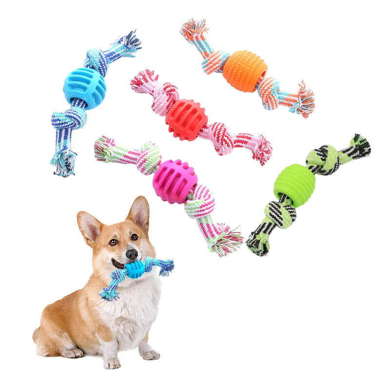Double Knot Rope Ball Chew Toy for Dogs, XS