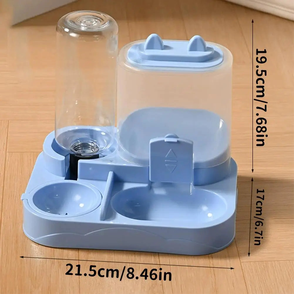 Automatic Feeder Dog Cat Food Bowl With Water Fountain Large Capacity Pet Food Storage Dispenser Container Puppy Pet Accessories