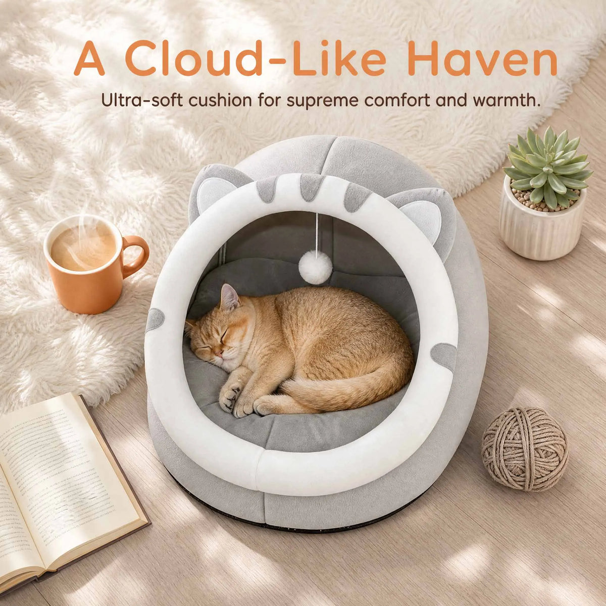 Super Cat Bed Warm Pet House Kitten Cave Cushion Cat House Warm Sleeping Dog Basket Tent Small Dog Mat Supplies Bed For Cats