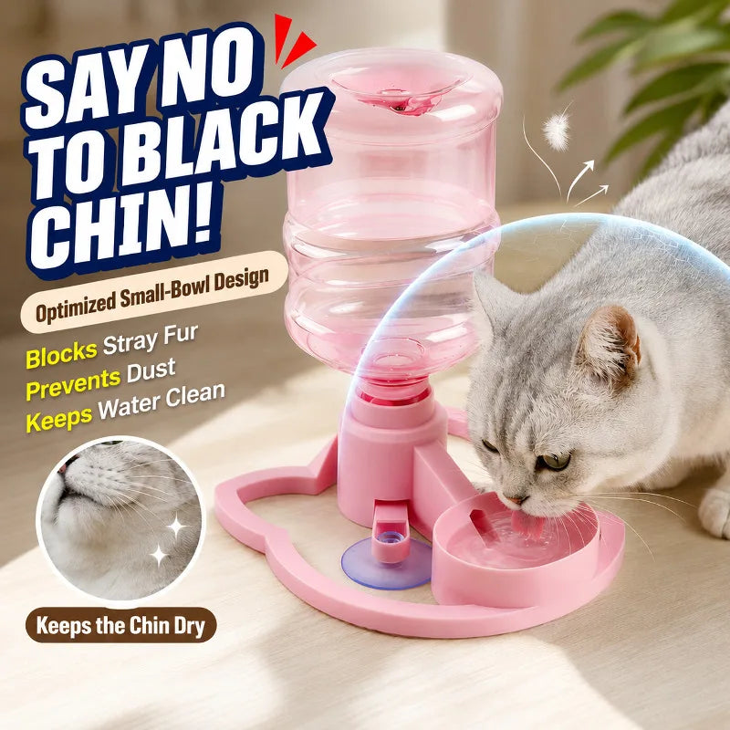 Pet Water Dispenser No Electricity Anti Spill Automatic Water Bowl for Cats Small Dogs Indoor Daily Drinking