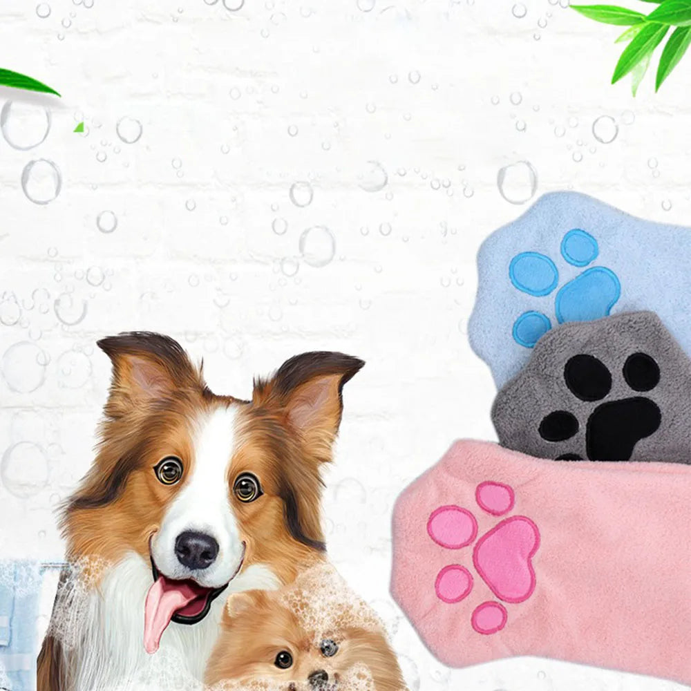 Pet Towel Glove - Dog-Specific Quick-Drying Absorbent Cleaning Cloth, Cat Bath Towel, Pet Grooming Supplies