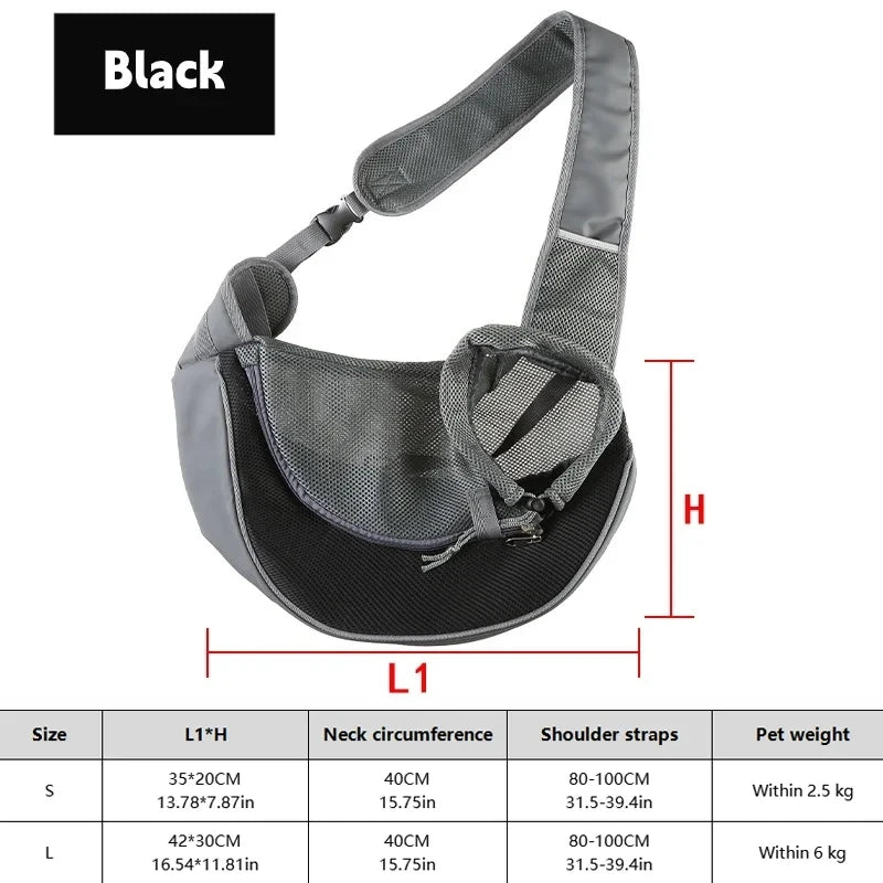 Cat/Dog out backpack,Dog Sling Carrier Breathable Mesh Travel Crossbody Bag For Puppy Cat Hiking Camping