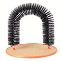 Cat Arch Self-Groomer with Rubbing Brush and Scratch Pad