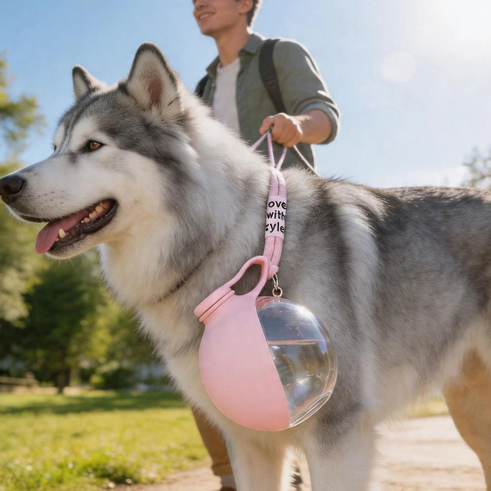 2-In-1 Portable Convenient 545ML Dog Water Bottle for Dogs Leak-Proof Compact Dog Travel Water Bottle Plastic Bottle Silicon