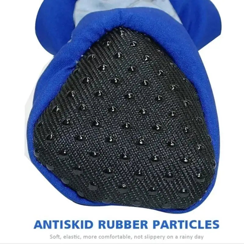 Flexible Silicone Rain Boots for Small Dogs, Set of 4