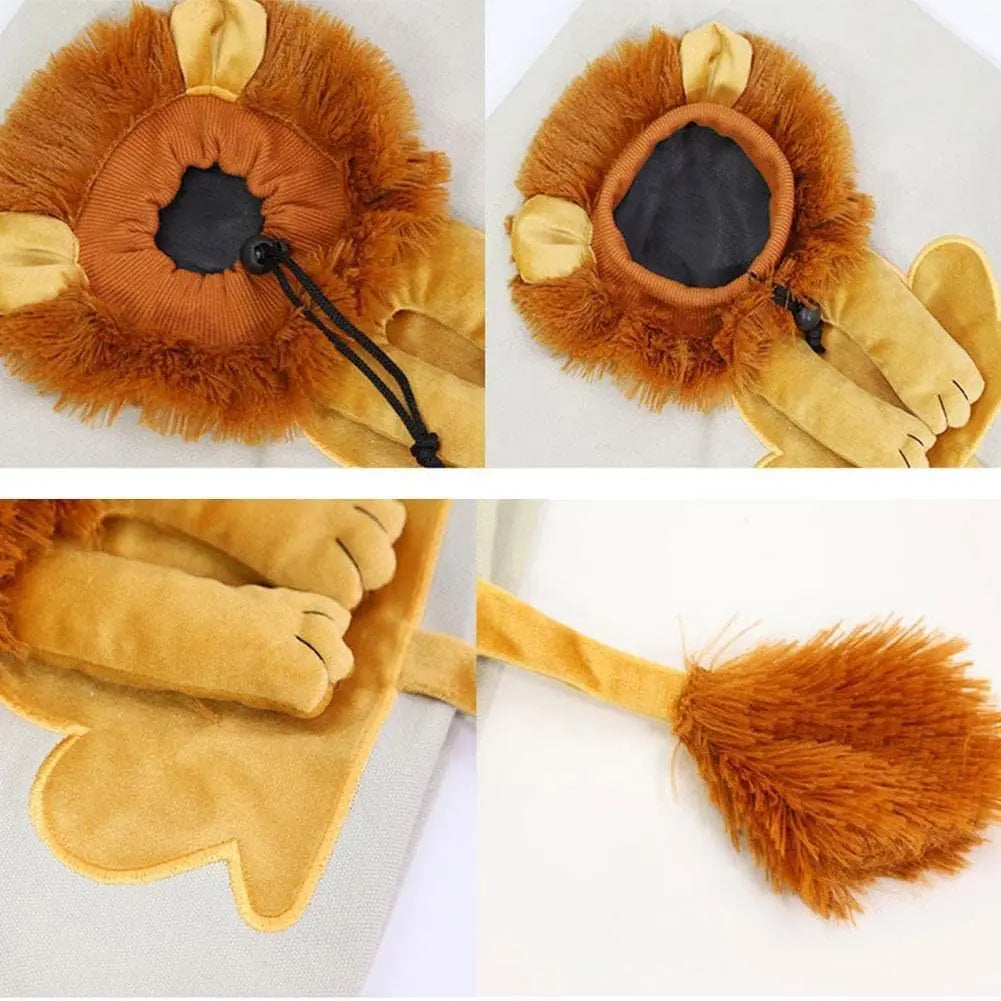 Pet Canvas Shoulder Bag Lion Shaped Carrier For Cat Comfortable Cats Carrying Pouch Handbag Puppy Messenger Bag For Out Travel