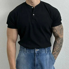 Vestus Ribbed Henley Tee