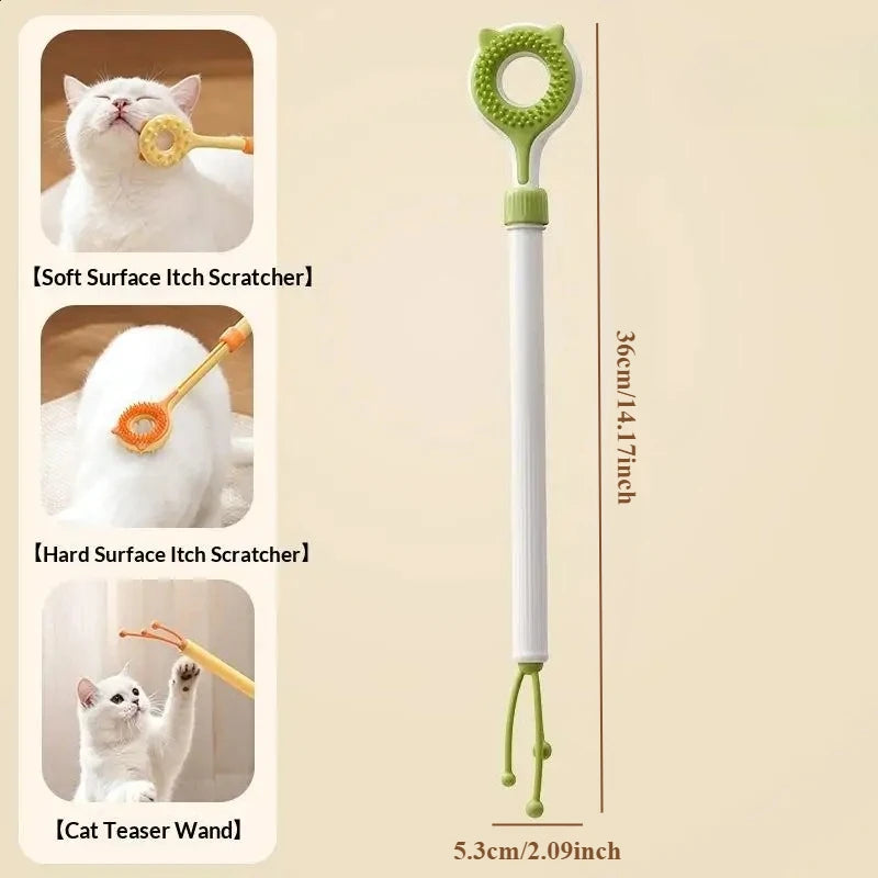 2-in-1 Retractable Cat Teaser Wand