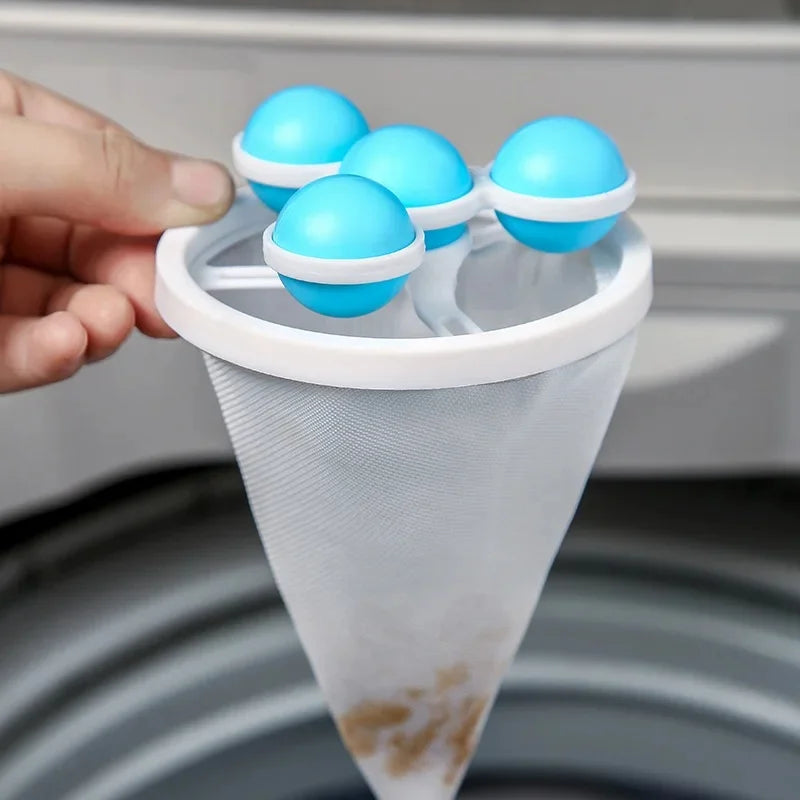 Reusable Washing Machine Lint Filter Bag Pet Hair Dirt Catcher Laundry Clothes Cleaning Tool